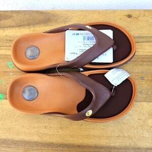 Hawaiian Jellys Ultra Comfort A'a Brown Lava Unisex  Sandals Women's Size 10